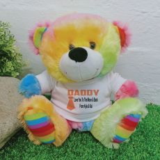 Personalised Dad Rainbow Teddy Bear