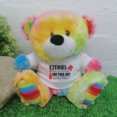 PageBoy Personalised Teddy Bear Rainbow Plush