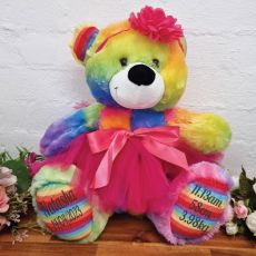 Baby Teddy Bear 40cm Rainbow Ballerina