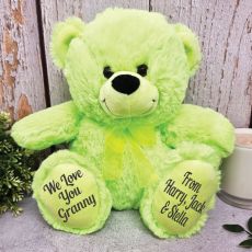Personalised Grandma Bear Lime Plush 30cm