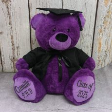 Graduation Bear with Cape Purple 40cm 