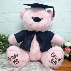 Graduation Bear with Cape Light Pink 40cm 