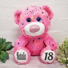 18th Birthday Hollywood Bear 30cm Plush - Pink