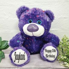 13th Birthday Hollywood Bear 30cm Plush - Purple