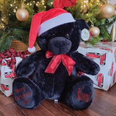Christmas Personalised Bear 40cm Black