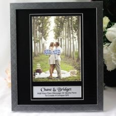 Engagement Personalised Photo Frame 6x8 Black/Silver