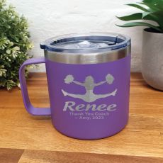 Cheerleading Coach Travel Tumbler Coffee Mug 14oz Purple