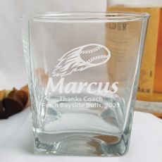 Baseball Coach Engraved Personalised Scotch Spirit Glass