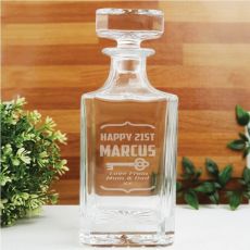 21st Birthday Engraved Personalised Whisky Decanter 700ml