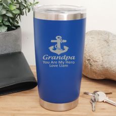 Grandpa Insulated Travel Mug 600ml Dark Blue