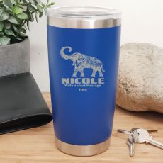 Personalised Insulated Travel Mug 600ml Dark Blue (F)