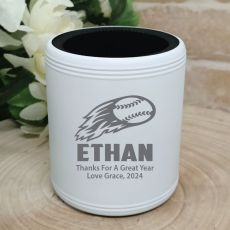 Cricket Coach Engraved Black Stubby Can  Cooler Personalised