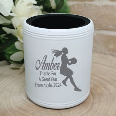 Cricket Coach Engraved Black Stubby Can  Cooler Personalised