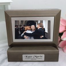 Graduation Photo Keepsake Trinket Box - Charcoal Grey