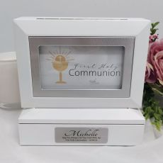 Communion Photo Keepsake Trinket Box - White