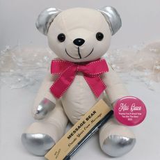 Personalised Coach Signature Bear - Pink Bow
