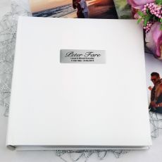 Personalised Memorial Photo Album 200  - White