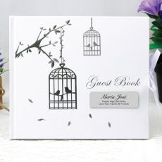 Personalised 18th Birthday Guest Book - Bird Cage