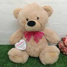 Baby Memorial Keepsake Bear with Heart Cream / Pink 40cm
