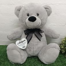 Baby Memorial Keepsake Bear with heart Grey / Black 40cm