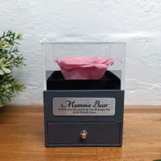 Everlasting Pink Rose Mum Jewellery Gift Box