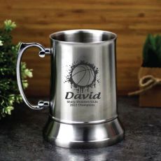Basketball Coach Engraved Personalised Stainless Beer Stein Glass