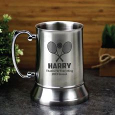 Coach Engraved Stainless Steel Beer Stein Glass