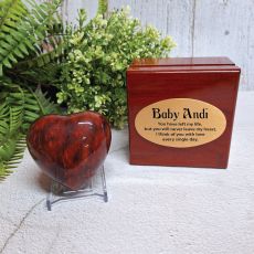 Baby Memorial keepsake Wood Heart Urn For Ashes