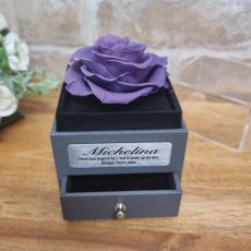 Valentines Day Lavender Rose Jewellery Gift Box