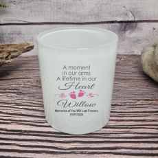 Personalised Memorial  Candle Holder - Our Arms