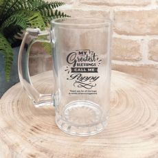 Greatest Blessings Personalised Glass Stein- Pop