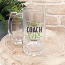 Best Coach Ever Personalised Beer Stein