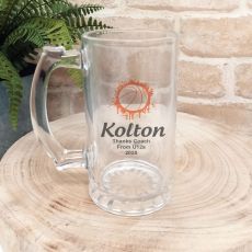 Basketball Coach Personalised Glass Beer Stein