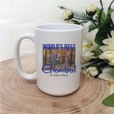 Worlds Best Grandpa Photo Coffee Mug 15oz with Message