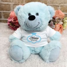 Nana Personalised Teddy Bear Light Blue