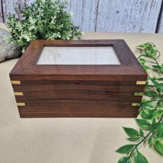 Wooden Urn Cremation Ashes Photo Box