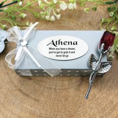Crystal Rose in Personalised Gift Box 
