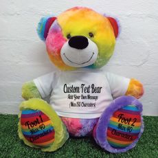 Custom Teddy Bear with T-Shirt Rainbow 40cm