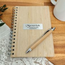 Graduation Bamboo Notepad and Pen