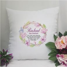 Personalised Cushion Cover - Floral