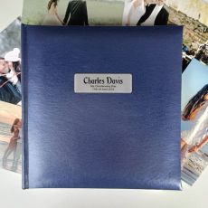 Personalised Christening Blue Photo Album - 200