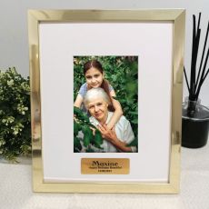 Personalised Birthday Photo Frame 4x6 Gold