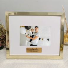 1st Birthday Personalised Photo Frame Gold