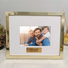 Dad Personalised Photo Frame 5x7 Gold