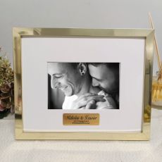 Engagement Personalised Photo Frame 5x7 Gold