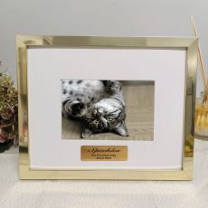Pet Memorial  Personalised Photo Frame Gold