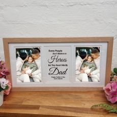 Dad Gallery Wood Frame 4x6 Typography Print