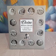 Baby's First Year Silver Photo Frame 12 Photos