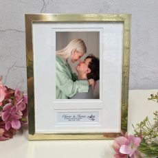 Personalised Photo Frame 4x6 Gold