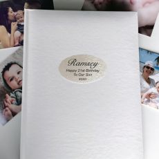 Personalised 21st Birthday Album 300 Photo White
